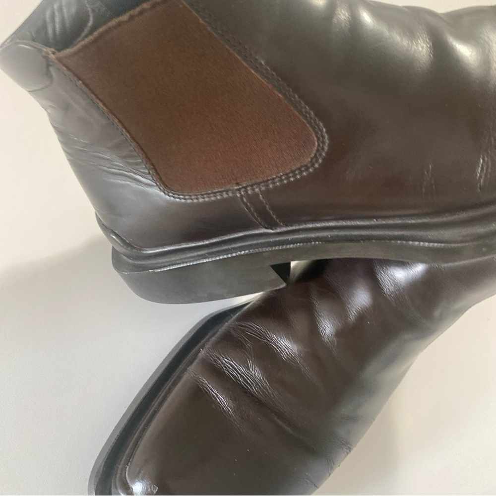 Prada Men Brown Chelsea Leather Ankle Boots Size 7.5  Retail $1190 - Picture 10 of 16